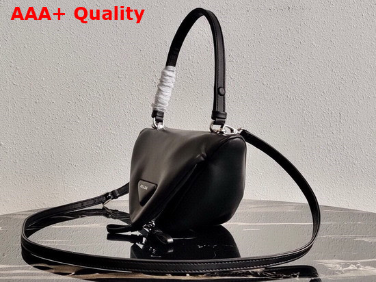 Prada Padded Nappa Leather Handbag Black 1BA315 Replica