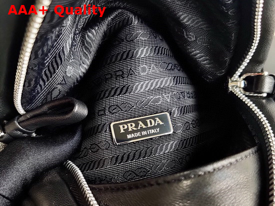 Prada Padded Nappa Leather Handbag Black 1BA315 Replica