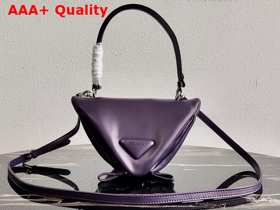 Prada Padded Nappa Leather Handbag Violet 1BA315 Replica