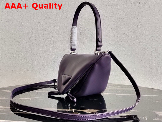 Prada Padded Nappa Leather Handbag Violet 1BA315 Replica