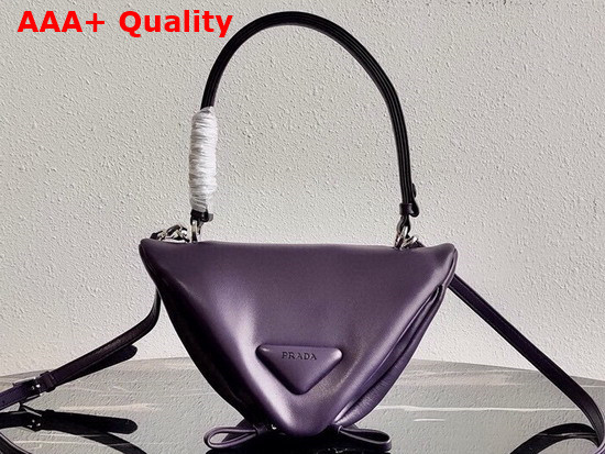 Prada Padded Nappa Leather Handbag Violet 1BA315 Replica