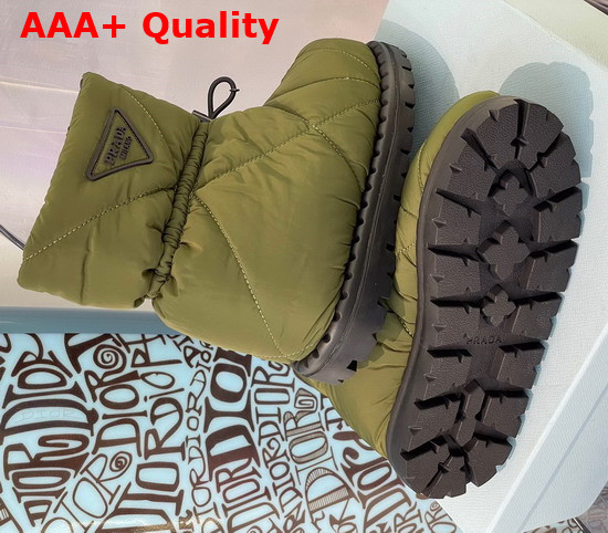 Prada Padded Nylon Booties in Army Green Replica