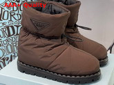 Prada Padded Nylon Booties in Brown Replica