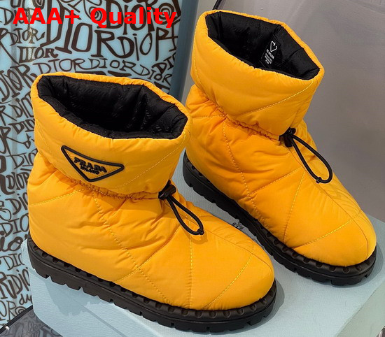 Prada Padded Nylon Booties in Yellow Replica