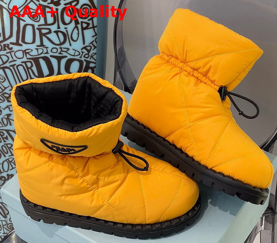 Prada Padded Nylon Booties in Yellow Replica