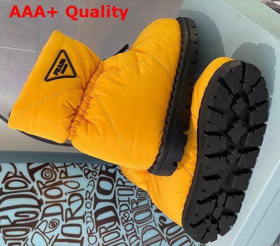 Prada Padded Nylon Booties in Yellow Replica