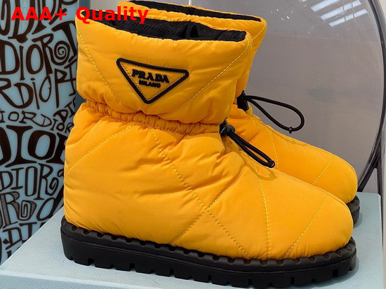 Prada Padded Nylon Booties in Yellow Replica