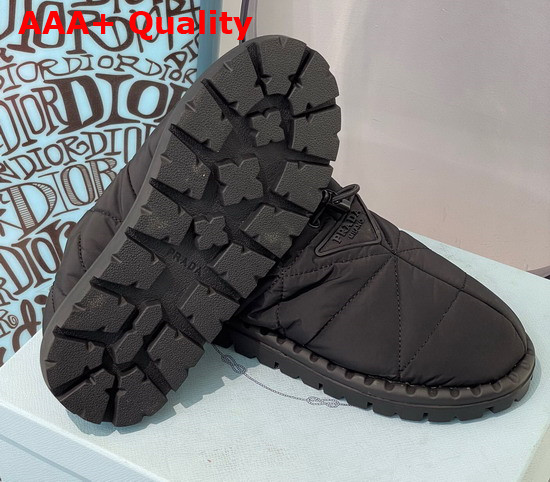 Prada Padded Nylon Slide in Black Replica