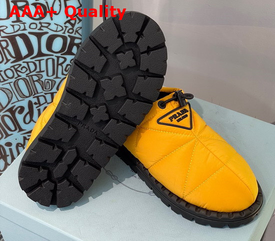 Prada Padded Nylon Slide in Yellow Replica