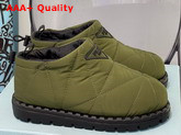 Prada Padded Nylon Slip On Shoes in Army Green Replica