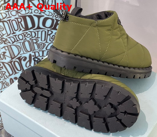 Prada Padded Nylon Slip On Shoes in Army Green Replica