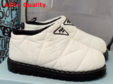 Prada Padded Nylon Slip On Shoes in White Replica