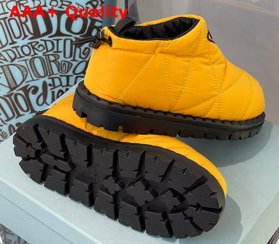 Prada Padded Nylon Slip On Shoes in Yellow Replica