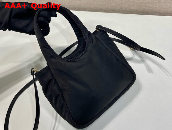 Prada Padded Re Nylon Mini Bag with Bow Black 1BA359 Replica