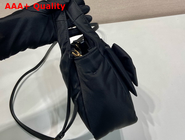 Prada Padded Re Nylon Mini Bag with Bow Black 1BA359 Replica