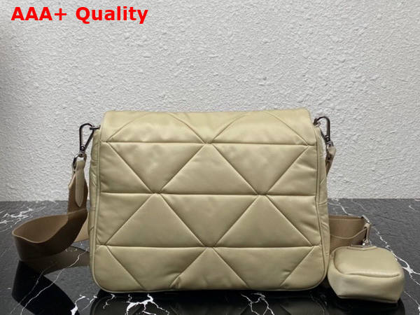 Prada Padded Re Nylon Shoulder Bag in Desert Beige 1BD290 Replica