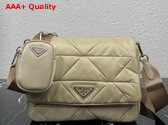 Prada Padded Re Nylon Shoulder Bag in Desert Beige 1BD290 Replica