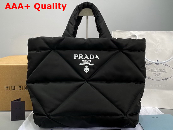 Prada Padded Re Nylon Tote Bag in Black 2VG082 Replica