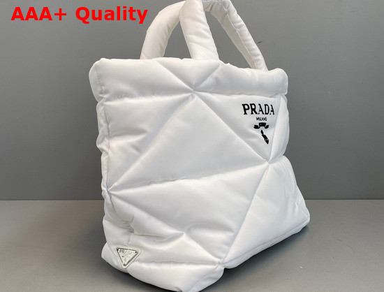 Prada Padded Re Nylon Tote Bag in White 2VG082 Replica