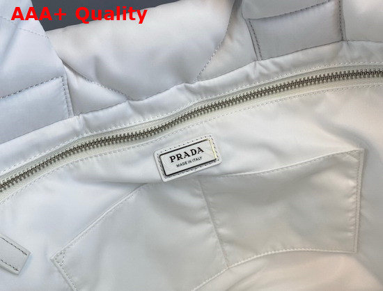 Prada Padded Re Nylon Tote Bag in White 2VG082 Replica