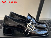 Prada Patent Leather Loafers in Black Replica