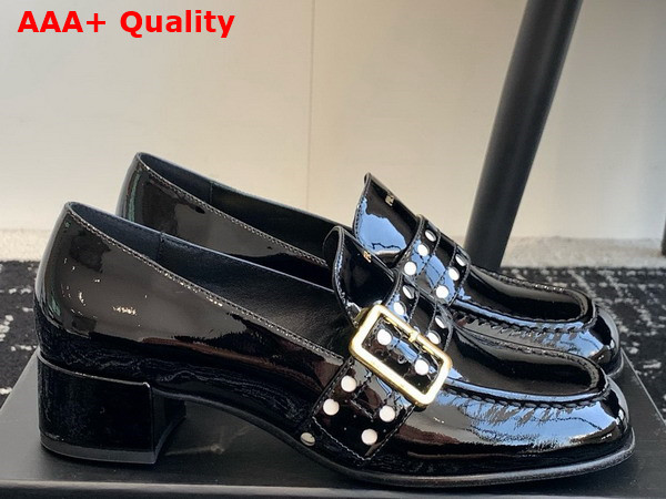 Prada Patent Leather Loafers in Black Replica