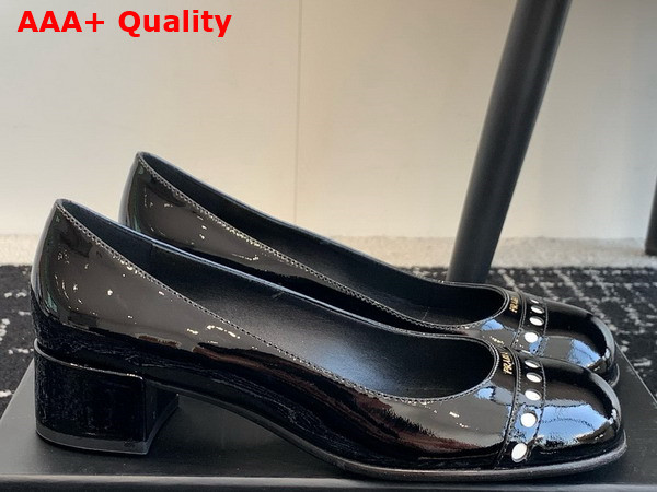 Prada Patent Leather Pump in Black Replica