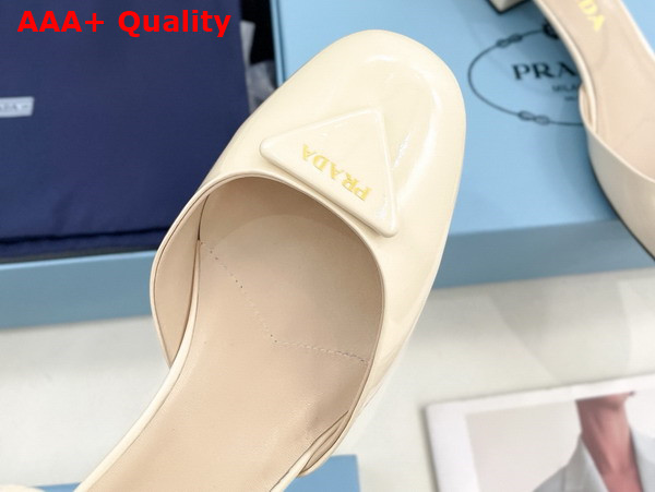 Prada Patent Leather Pumps in Ivory 1I352N Replica