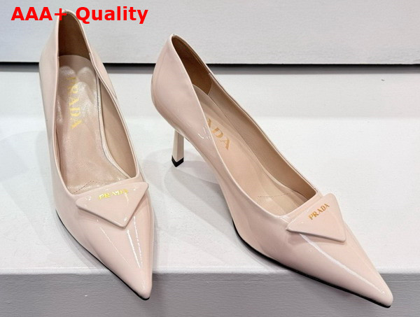 Prada Patent Leather Pumps in Ivory Replica