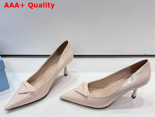 Prada Patent Leather Pumps in Ivory Replica