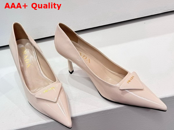 Prada Patent Leather Pumps in Ivory Replica