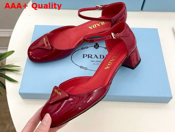 Prada Patent Leather Pumps in Red 1I352N Replica