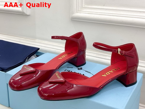 Prada Patent Leather Pumps in Red 1I352N Replica