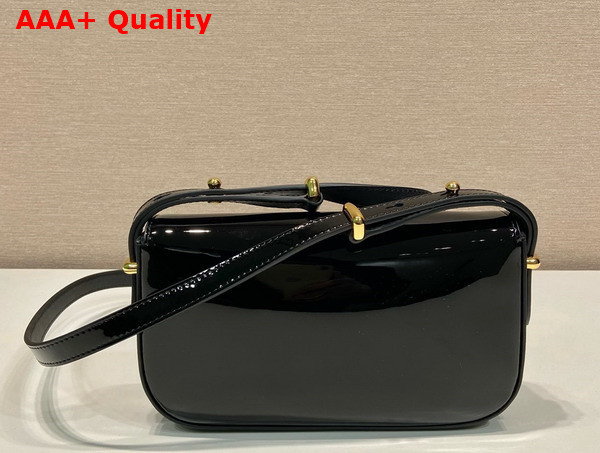 Prada Patent Leather Shoulder Bag in Black 1BD339 Replica