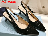 Prada Patent Leather Slingbacks in Black 1I190N Replica