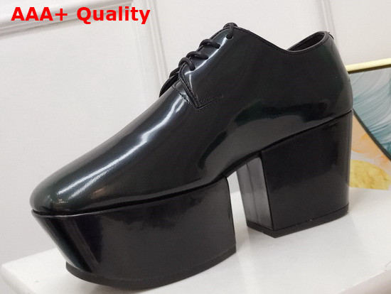 Prada Platform Pump in Green Brushed Leather Replica