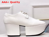 Prada Platform Pump in White Brushed Leather Replica