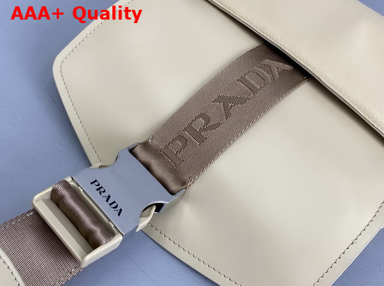 Prada Pocket Nylon and Brushed Leather Bag Desert Beige 1BD295 Replica