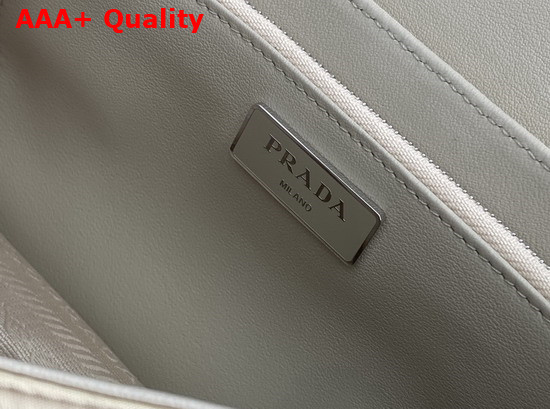 Prada Pocket Nylon and Brushed Leather Bag Desert Beige 1BD295 Replica