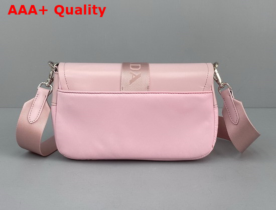 Prada Pocket Nylon and Brushed Leather Bag in Alabaster Pink Replica