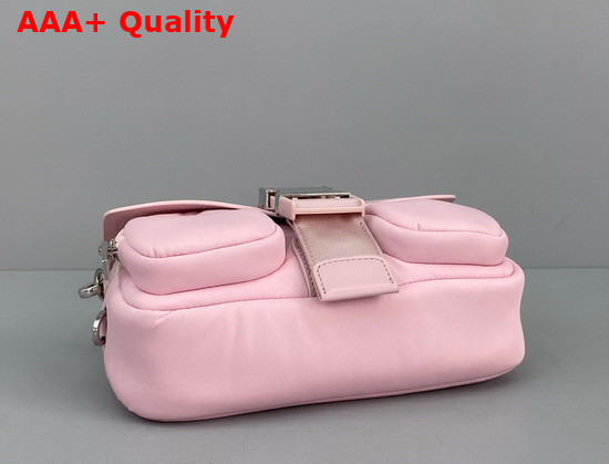 Prada Pocket Nylon and Brushed Leather Bag in Alabaster Pink Replica