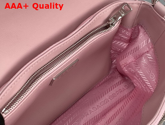 Prada Pocket Nylon and Brushed Leather Bag in Alabaster Pink Replica