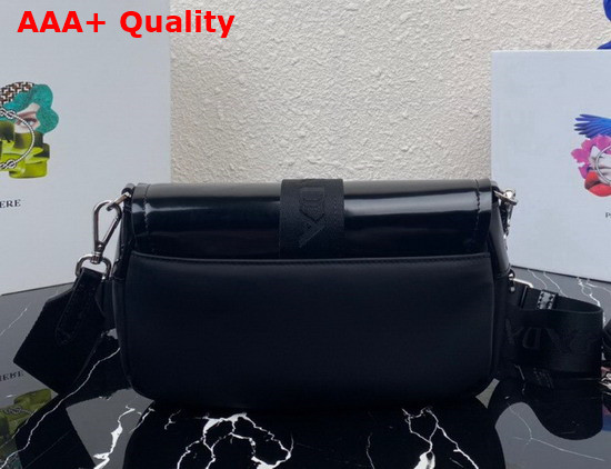 Prada Pocket Nylon and Brushed Leather Bag in Black Product Code 1BD295 Replica