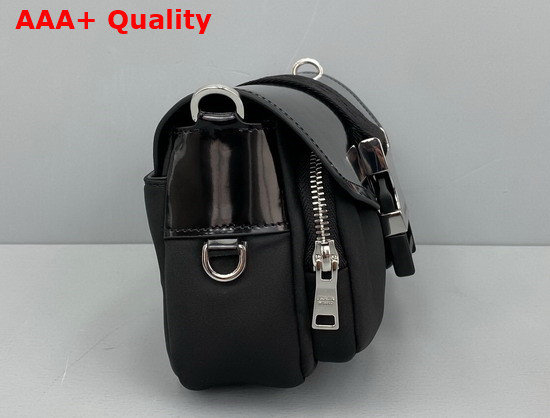 Prada Pocket Nylon and Brushed Leather Bag in Black Replica