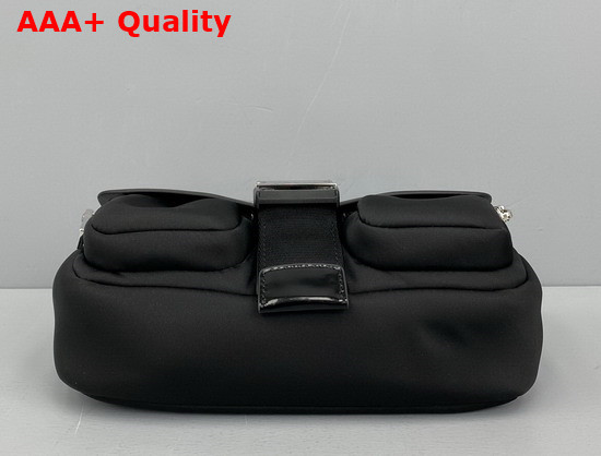 Prada Pocket Nylon and Brushed Leather Bag in Black Replica