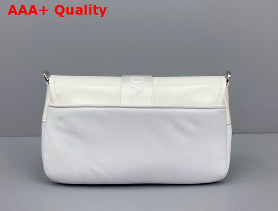 Prada Pocket Nylon and Brushed Leather Bag in White Replica