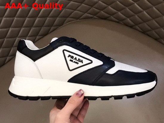 Prada Prax 01 Sneakers in White and Black Leather Replica