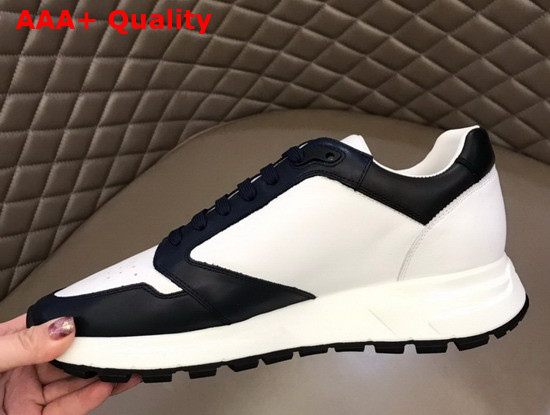 Prada Prax 01 Sneakers in White and Black Leather Replica