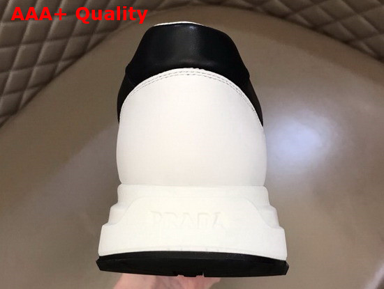 Prada Prax 01 Sneakers in White and Black Leather Replica