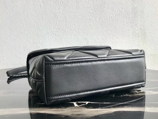 Prada Quilted Leather Shoulder Bag in Black